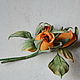 Order Orange bouquet. LIUDMILA SKRYDLOVA (flower glade). Livemaster. . Brooches Фото №3
