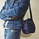 Круглая crossbody из джинсы "Лавандовый деним". Сумка через плечо. Jeans bags by Anna. Ярмарка Мастеров.  Фото №7