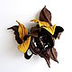 Little crab hairpin for a bunch of Sun in Chocolate yellow brown. Hairpins. De-Si-Re. Online shopping on My Livemaster.  Фото №2