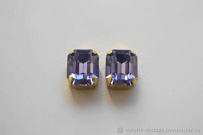 Swarovski crystals 12h10mm. the color of Tanzanite, Crystals, Moscow,  Фото №1