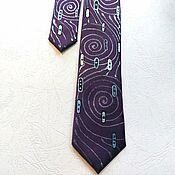 Аксессуары handmade. Livemaster - original item Purple Klimt tie, narrow 5.5cm Unisex.. Handmade.