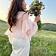 Свитер паутинка с воланами из кид мохера на шелке с люрексом. Свитеры. MY FLOWER KNITTING. Ярмарка Мастеров.  Фото №5
