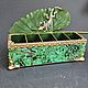 Remote control ,,Malachite,, trash, pen stand. Organizer. Desktop organizers. Decoupage studio paRizanka. Online shopping on My Livemaster.  Фото №2