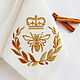 Napkin with the volume embroidery 'Her Majesty bee'. Tablecloths. Shpulkin dom. My Livemaster. Фото №5