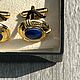 Order Lapis lazuli cufflinks, gold plating, Europe. Dutch West - Indian Company. Livemaster. . Vintage cufflinks Фото №3