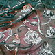 Сетка нарядная ментоловая с серебряной вышивкой маленькими пайетками, Ткани, Солнечногорск,  Фото №1