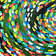 Картина 15х15 см на подрамнике Зеленый, желтый, оранжевый, голубой. Картины. Ирина Черепанова  (art_compromise). Интернет-магазин Ярмарка Мастеров.  Фото №2