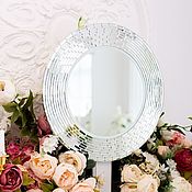 Для дома и интерьера handmade. Livemaster - original item Mirror in mosaic frame, silver. Handmade.