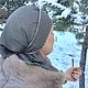 Повойник повседневный льняной « Тишина», Народные костюмы, Геленджик,  Фото №1