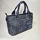 Сумка-тоут: классика из джинсы. Классическая сумка. Jeans bags by Anna. Ярмарка Мастеров.  Фото №11