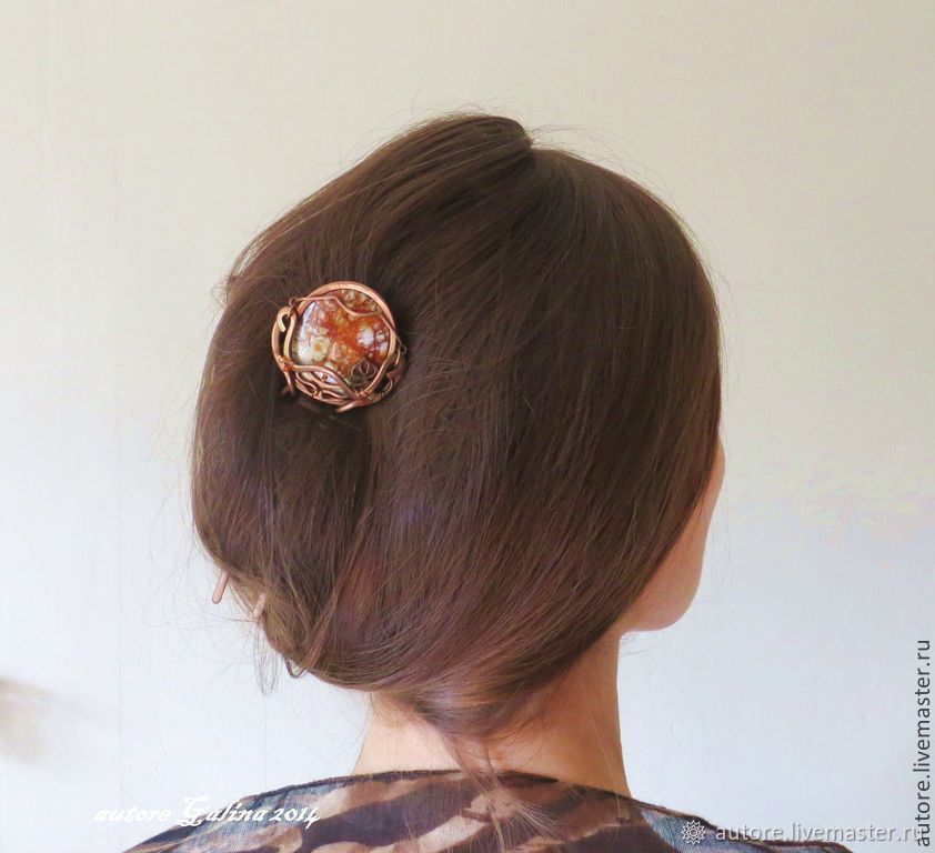 Золотая осень.Медная шпилька – заказать на Ярмарке Мастеров – 4H3GFRU ...