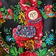 Птица счастья. Текстильная брошь. Брошь-булавка. У тётушки Лены. Ярмарка Мастеров.  Фото №5