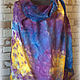 Silk stole "Song of the Worlds" batik scarf. Scarves. Pictures and silk. My Livemaster. Фото №6