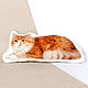 Рыжий кот — декоративная подушка в виде кошки