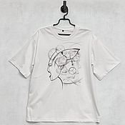 Одежда handmade. Livemaster - original item t-shirt: A cry through time with an author`s print. Handmade.