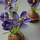 Order  miniature purple crocus. FLOWERRINA (flowerina). Livemaster. . Gifts for March 8 Фото №3