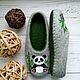 Felted Slippers - Me-Nots. Slippers. Dom Sova. Online shopping on My Livemaster.  Фото №2