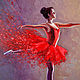 Painting 'Ballerina in a jump' oil on canvas 40h50 cm. Pictures. vestnikova. My Livemaster. Фото №4