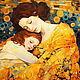 Painting Mother and Daughter. Love picture. A gift for mom, wife, Pictures, St. Petersburg,  Фото №1