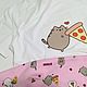 Заказать Подарочный комплект: Футболка и трусики Кот Пушин с пиццей. Darya Vecher Шёлковое нижнее бельё Корсеты. Ярмарка Мастеров. . Прикольные подарки Фото №3