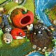 Игрушки валяные, сухое валяние, лесные жители. Войлочная игрушка. Елена Лобачева (monokin). Ярмарка Мастеров.  Фото №5