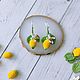 Серьги Лимоны, серьги с лимонами, lemon earrings. Серьги классические. Magic_Crochet. Ярмарка Мастеров.  Фото №4