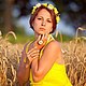 Венок с желтыми цветами и ежевикой, Диадемы, Киев,  Фото №1
