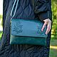 clutches: Women's Leather Green Viann S44t-632 Clutch Bag. Clutches. Natalia Kalinovskaya. My Livemaster. Фото №4