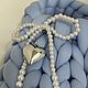 Заказать Сумка вязаная из трубчатой пряжи Shani blue. Nini-handmade-bags. Ярмарка Мастеров. . Сумка-мешок Фото №3