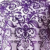 Материалы для творчества handmade. Livemaster - original item Embroidery on a grid with sequins. Violet. Handmade.
