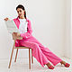 Summer pink Rose muslin suit, shirt, cotton trousers lightweight, Suits, Novosibirsk,  Фото №1
