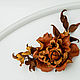 Red autumn leather decoration. Brooch, hair clip or clip. Brooches. lanssveta. Online shopping on My Livemaster.  Фото №2