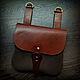 Order Waist bag leather mod B-53 buttero chestnut. Labour. Livemaster. . Waist Bag Фото №3