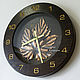 Wall clock 'Grape leaf' dark wood metal. Watch. KancyrevDecoration. Online shopping on My Livemaster.  Фото №2