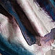 Розово-синий войлочный шарф палантин. Валяный шарф. Шарфы. Ковылина Анна. Ярмарка Мастеров.  Фото №4