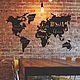 Карта мира на стену CONTINENT. Карты мира. SWD: часы|карты мира|панно на стену. Интернет-магазин Ярмарка Мастеров.  Фото №2