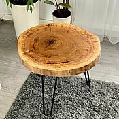 Для дома и интерьера handmade. Livemaster - original item Table made of sawn poplar with local filling with ep. resin. Handmade.