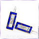 EARRINGS with Lapis Lazuli, Charoite and mother of Pearl. Long custom earrings. Earrings. ARIEL - MOSAIC. Online shopping on My Livemaster.  Фото №2