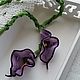  Сиреневые каллы. Лариаты. Knitted flowers. Интернет-магазин Ярмарка Мастеров.  Фото №2