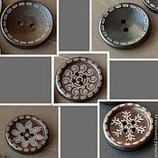 Латунные африканские плоские бусины-диски с лучами