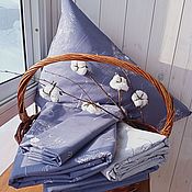 Летняя сумка Синяя, выполненная в технике Синель