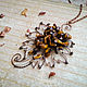 Copper pendant 'Semillon' with red jasper. Autumn leaf. Pendant. Strangell Jewelry. My Livemaster. Фото №4