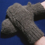 Аксессуары handmade. Livemaster - original item Men`s knitted mittens Mastiff. Handmade.