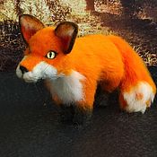 Куклы и игрушки handmade. Livemaster - original item felt toy: The fox is realistic. The toy is made of wool. felting. Handmade.