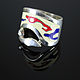 Fantasy ring made of 925 silver with BS0003 enamel, Rings, Yerevan,  Фото №1