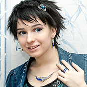Украшения handmade. Livemaster - original item Necklace. Lapis Lazuli, Charoite, Mother Of Pearl. Mosaic from natural stones. Handmade.