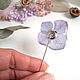 Order Needle Brooch Hydrangea Real Flower Resin Jewelry Boho Brooch. WonderLand. Livemaster. . Stick pin Фото №3