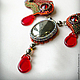 Колье "Закат" с пиритом и кристаллами Swarovski, Колье, Воронеж,  Фото №1