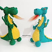 Куклы и игрушки handmade. Livemaster - original item Amigurumi dolls and toys: Dragon Knitted Green. Handmade.