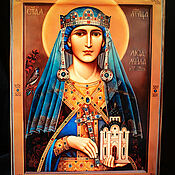 Картины и панно handmade. Livemaster - original item Icon of St. Martyr Lyudmila. Handmade.